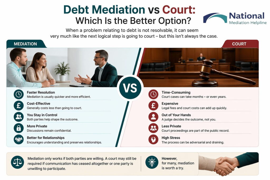 Debt Mediation vs Court: Which Is the Better Option Devon