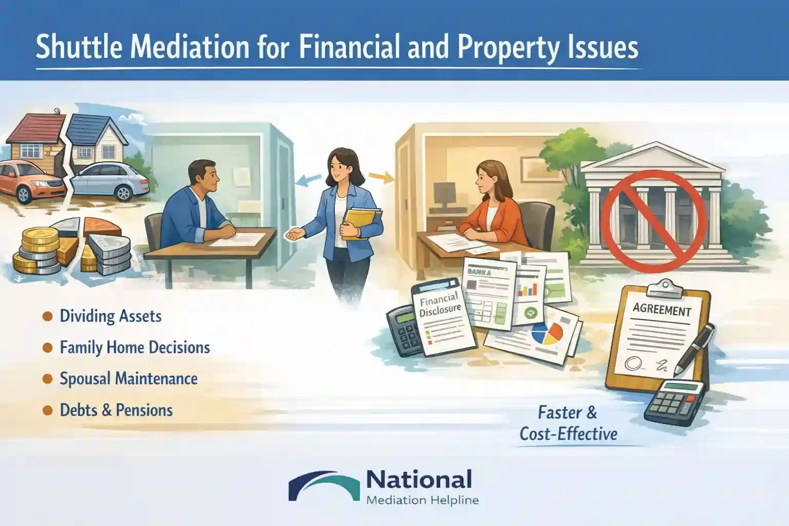 Shuttle Mediation for Financial and Property Issues Devon
